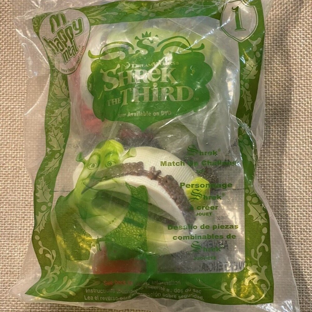 NIP McDonald’s Happy Meal Toy Shrek The Third Match Up Challenge Shrek #1 2007